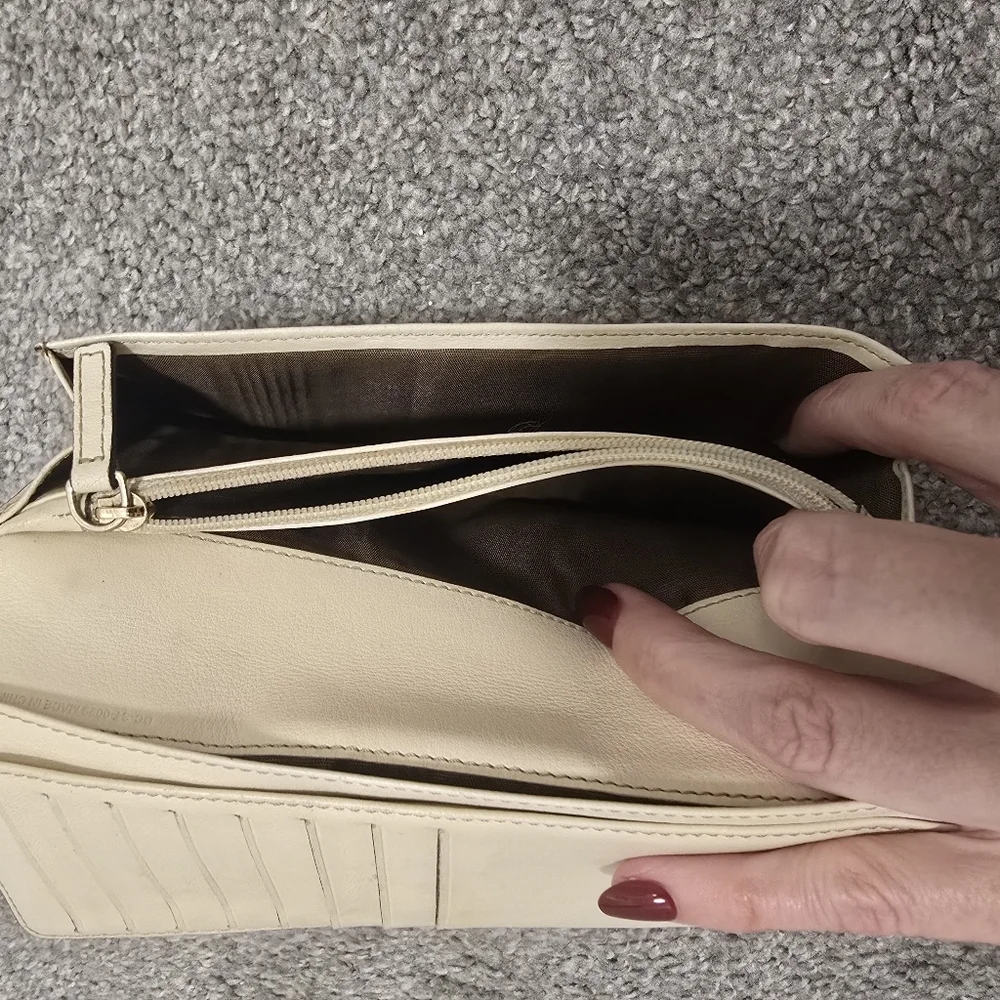 Celine Vintage Canvas Trifold Wallet Neutrals Classic Chic Luxury Minimalist
